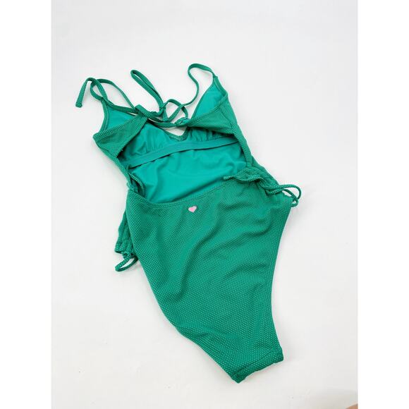 Stoney Clover S green Textured One Piece Swimsuit - Picture 5 of 8